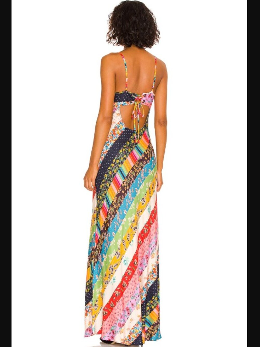 Free People Fiona Maxi Dress Confetti Combo Patchwork Floral Size Small - Picture 3 of 15